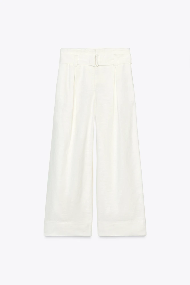 PANTALON JUPE-CULOTTE CEINTURE