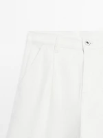 Relaxed fit mid-rise trousers