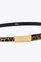 ANIMAL PRINT LEATHER BELT