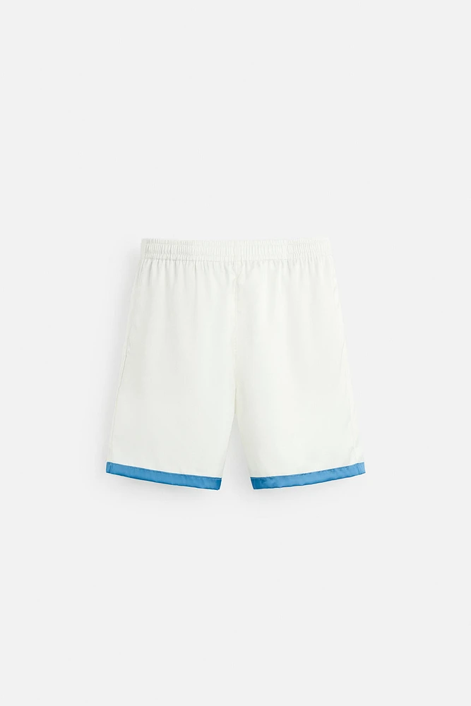 PATTERNED SATIN EFFECT SHORTS