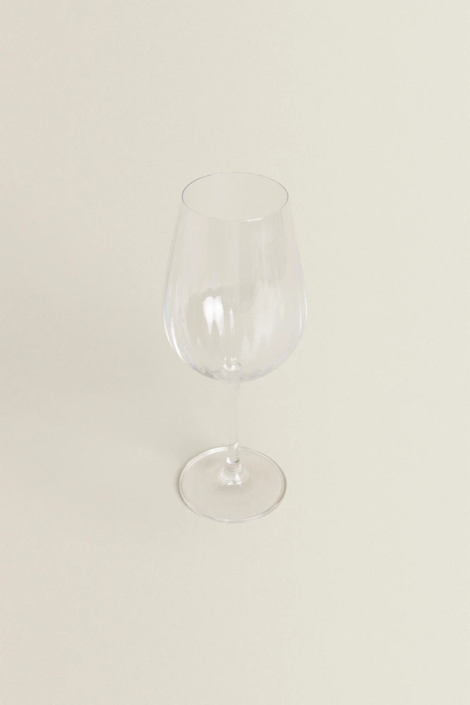 TEXTURED CRYSTALLINE WINE GLASS