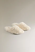 FAUX SHEARLING MULE SLIPPERS