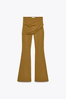 PANTALON FLARE TAILLE DRAPÉE