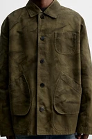 WASHED JACKET WITH POCKETS