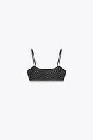 SHIMMER CROPPED TOP