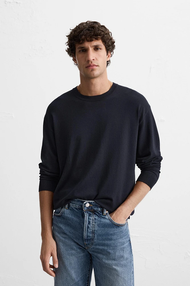 BASIC VISCOSE BLEND SWEATER