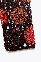 CROCHET KNIT MINI DRESS