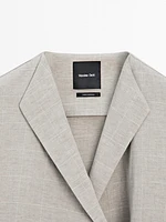 Kimono lin imprimé carreaux
