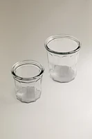 CLEAR GLASS TEALIGHT HOLDER