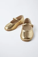 METALLIC BALLET FLATS