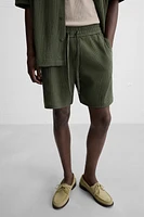 JACQUARD TEXTURED SHORTS