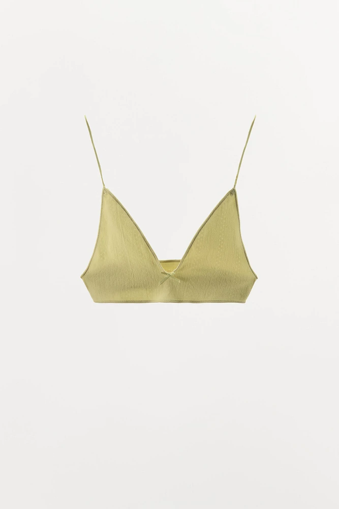 BRALETTE POINTELLE LACET SATINÉ