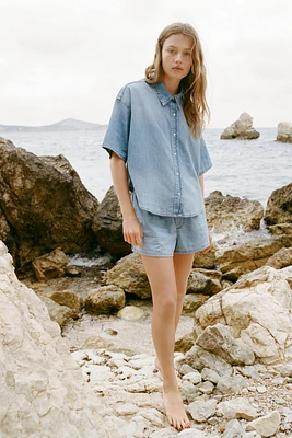 SHORT BOXER EN JEAN TRF