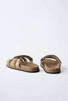 EMBROIDERED LEATHER SANDALS