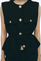 STRUCTURED BELTED VEST