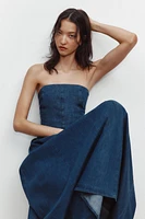 TRF DENIM MIDI DRESS