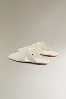 MULES CROISÉES CUIR