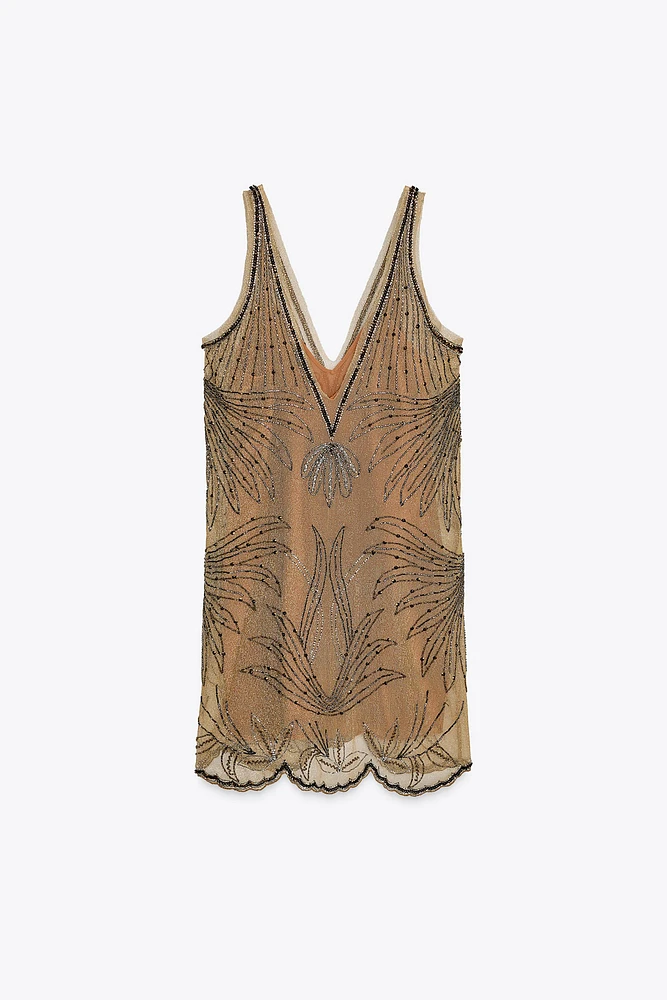ZW COLLECTION EMBROIDERED TULLE DRESS
