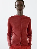 Cardigan manches longues 100 % lin