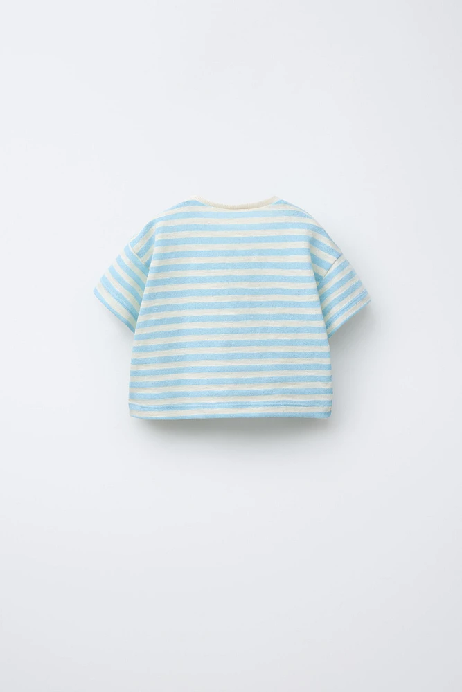 RUSTIC WOVEN STRIPE T-SHIRT