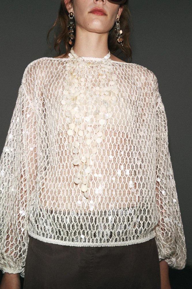 ZW COLLECTION SEQUIN TOP