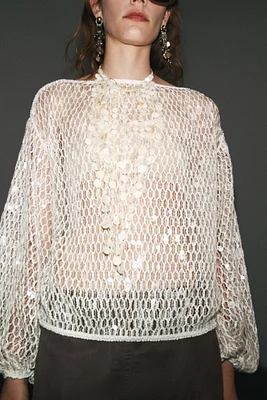 ZW COLLECTION SEQUIN TOP