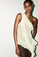 ASYMMETRIC LACE TOP