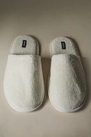 TERRYCLOTH SLIPPERS WITH PIPING
