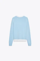CONTRAST TRIM KNIT JACKET