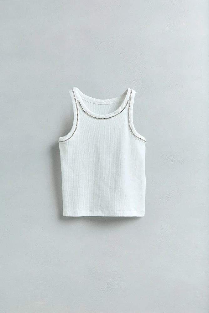 T-SHIRT CÔTELÉ BIJOUX
