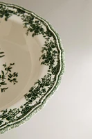 ASSIETTE CREUSE FAÏENCE FLORALE