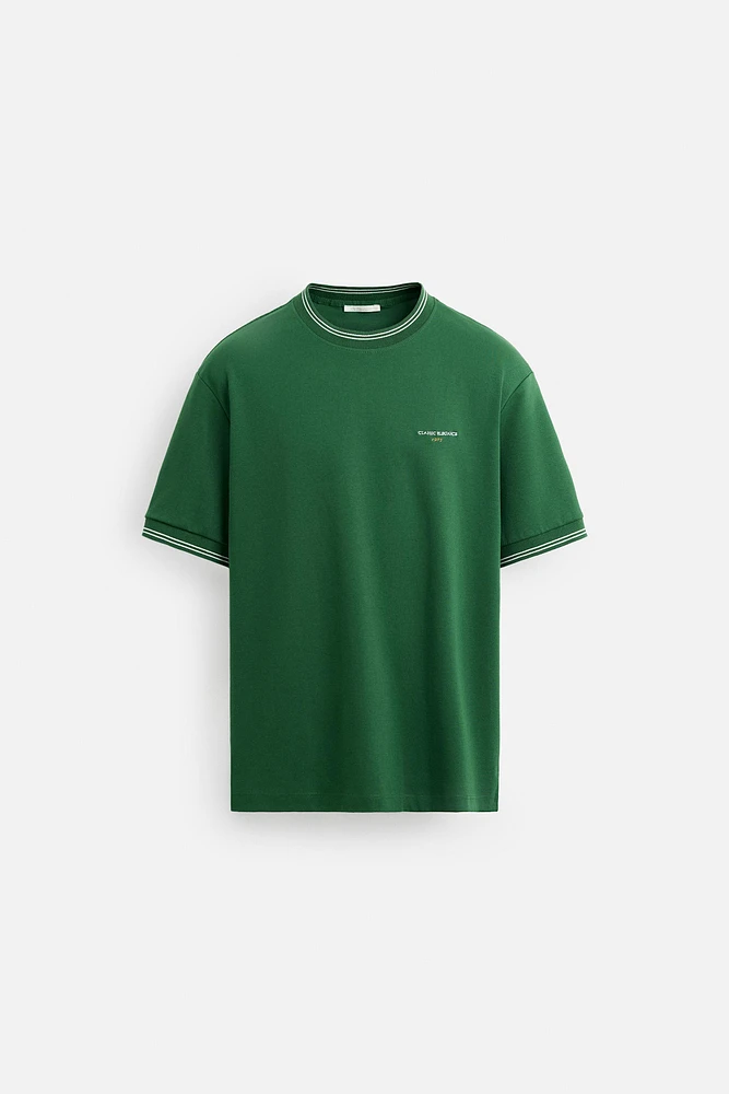 EMBROIDERED TEXT T-SHIRT