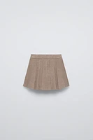 BOX PLEAT KNIT SKIRT