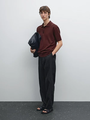 Polo en maille regular fit 100 % coton