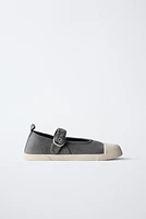 SPORTY COTTON BALLET FLATS