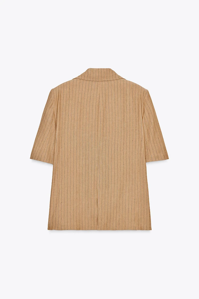 BLAZER AVEC LIN RAYURES ZW COLLECTION