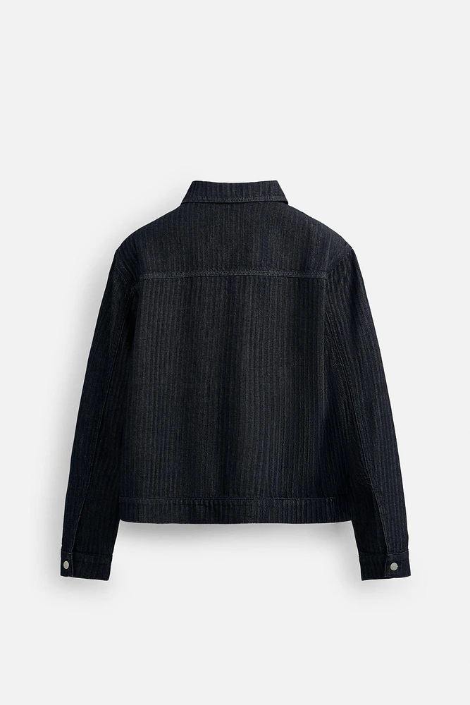 VESTE EN DENIM À CHEVRONS