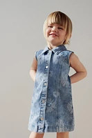 FLORAL DENIM DRESS
