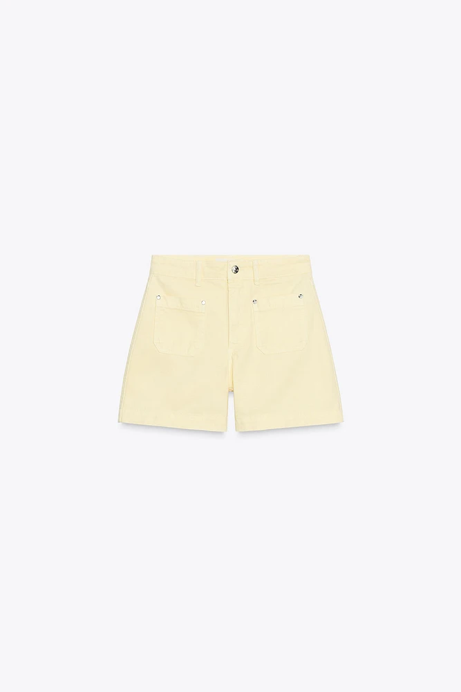 Z1975 HIGH-WAISTED SHORTS WITH PATCH POCKETS