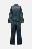 STRAIGHT TRF DENIM JUMPSUIT