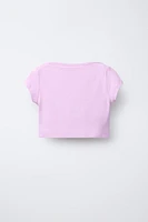 PLAIN ELASTIC CROPPED TOP