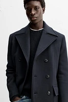 DOUBLE-BREASTED WOOL - CASHMERE COAT