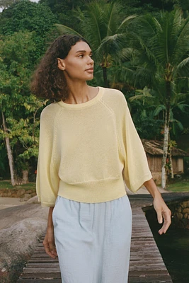 PULL EN MAILLE MANCHE AMPLE
