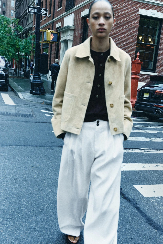 VESTE EN CUIR DAIM 100 % ZW COLLECTION LIMITED EDITION