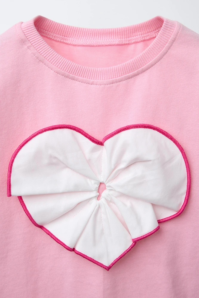 T-SHIRT CŒUR ASSEMBLÉ POPELINE