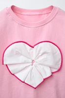 T-SHIRT CŒUR ASSEMBLÉ POPELINE