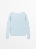 Pull col bateau 100 % lin