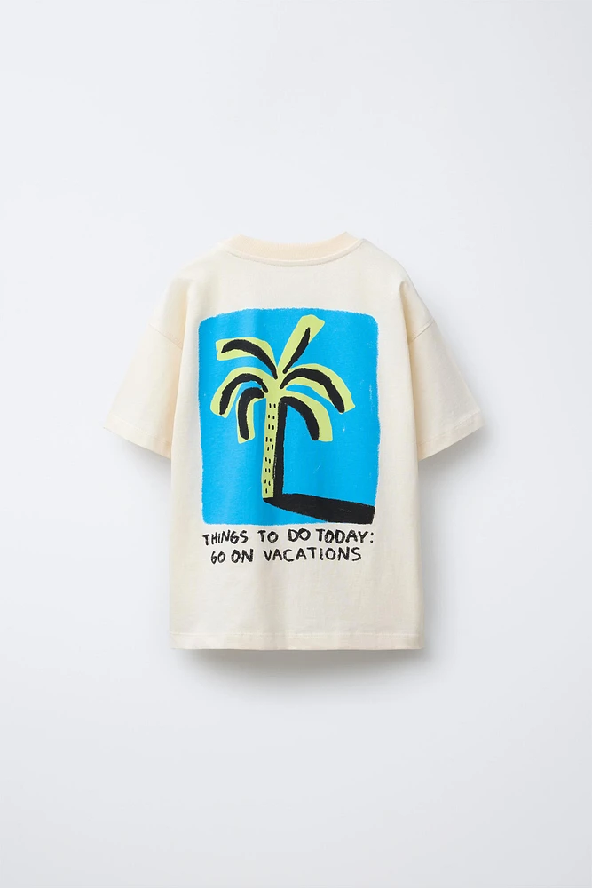 PALM TREE PRINT T-SHIRT