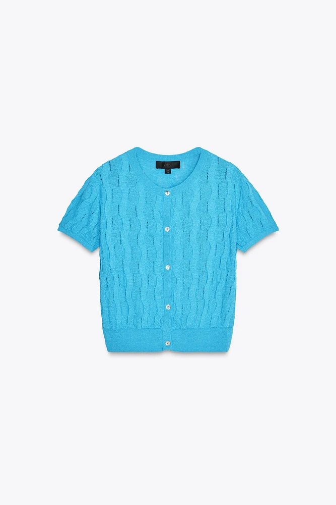 TOP TEXTURÉ EN MAILLE