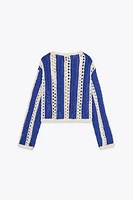 PULL COURT EN MAILLE CROCHET